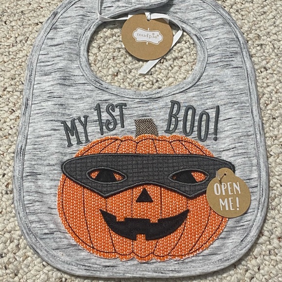 Mud Pie Other - Mud Pie Baby Pumpkin My First Halloween Bib